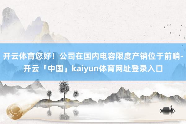 开云体育您好！公司在国内电容限度产销位于前哨-开云「中国」kaiyun体育网址登录入口